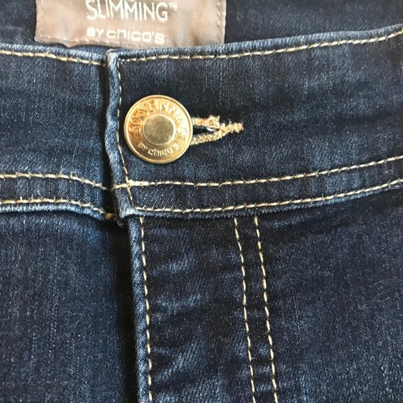 Chicos Jeans Pants Womens So Slimming Denim Size 0 Small - Picture 7 of 9